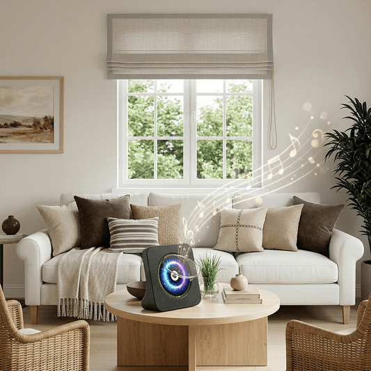 Gueray KC906 CD Player Portable Bluetooth Desktop Black & White - GuerayGueray KC906 CD Player Portable Bluetooth Desktop Black & White