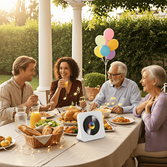 Gueray KC906 Portable Bluetooth CD Player – Desktop Design, High - Quality Sound White - GuerayGueray KC906 Portable Bluetooth CD Player – Desktop Design, High - Quality Sound White