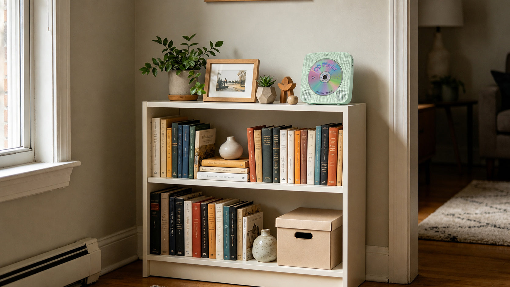 Gueray CD player used daily in a real home listening space