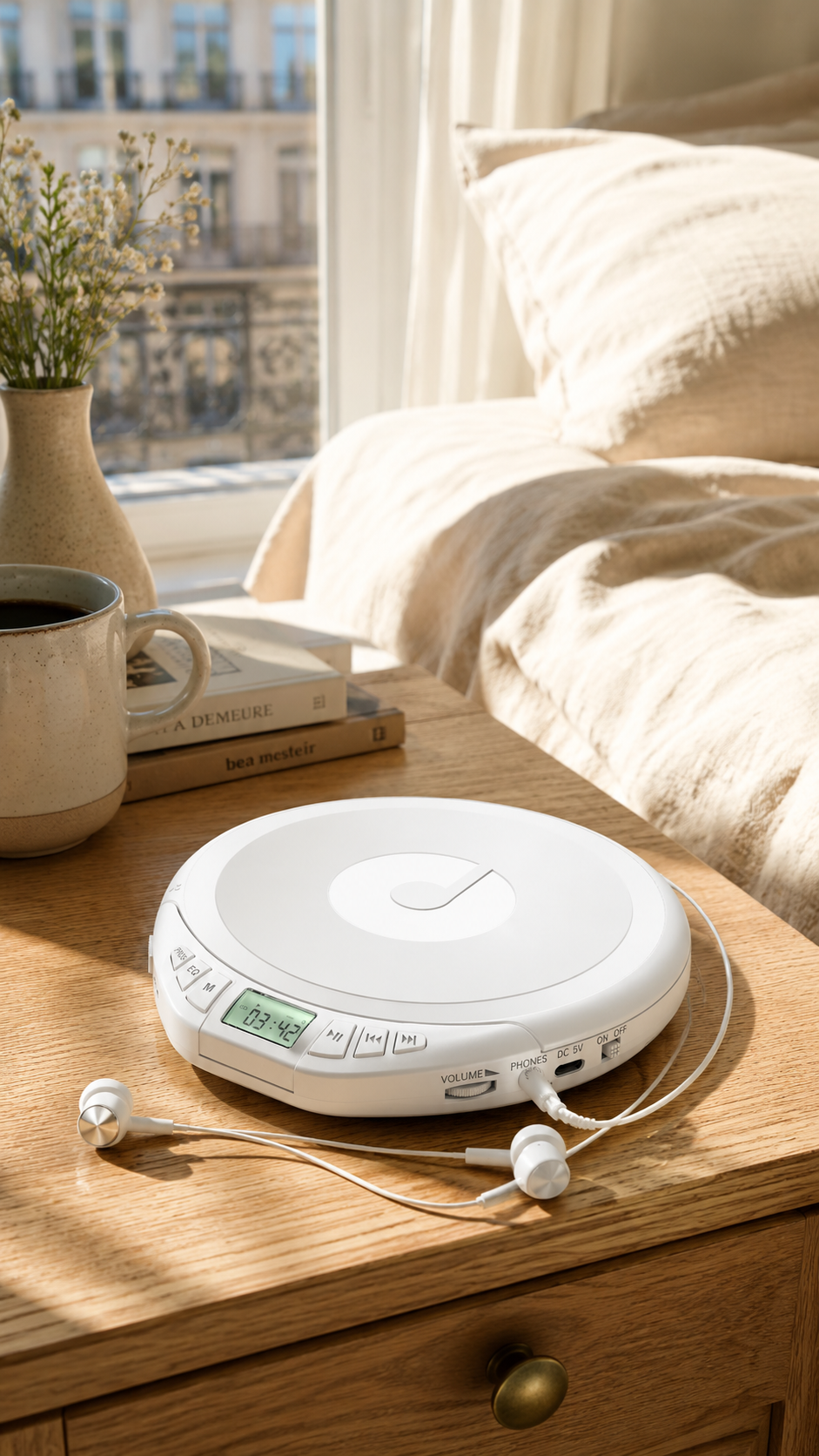 Gueray CD player on a home shelf