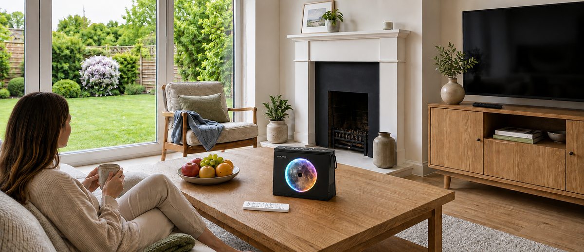 Gueray CD player in a listening space