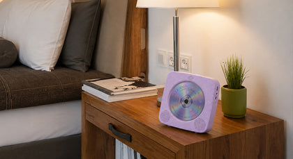 Gueray Y01 portable CD player in a real room