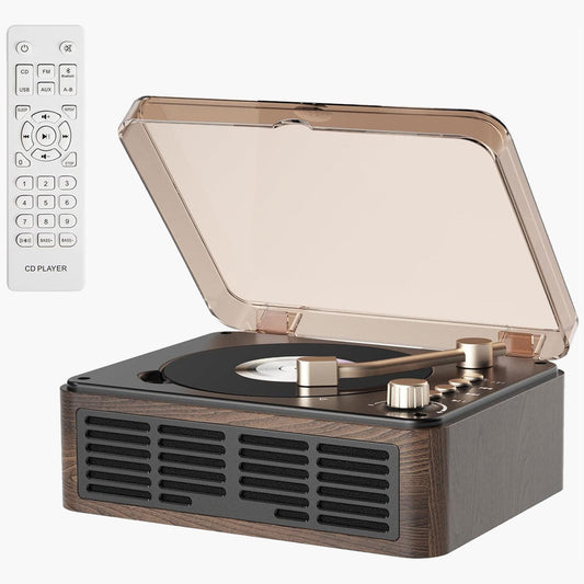 Gueray Bluetooth CD Player for Home Stereo with FM Radio and Built - in Speaker - GuerayGueray Bluetooth CD Player for Home Stereo with FM Radio and Built - in Speaker