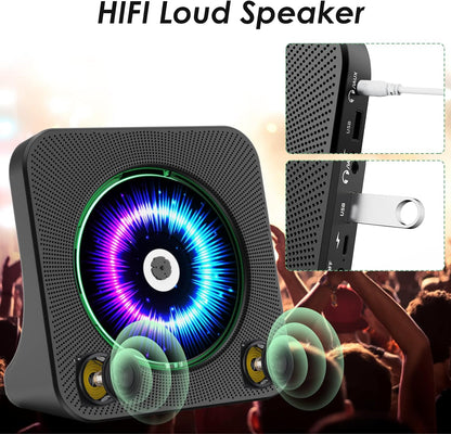 Gueray CD Player Portable Bluetooth Desktop Black & White - GuerayGueray CD Player Portable Bluetooth Desktop Black & White