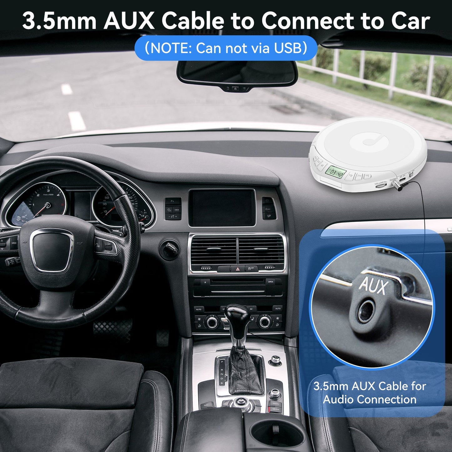 Gueray H01 Portable CD High Quality Sound Player with Free Earphones - GuerayGueray H01 Portable CD High Quality Sound Player with Free Earphones