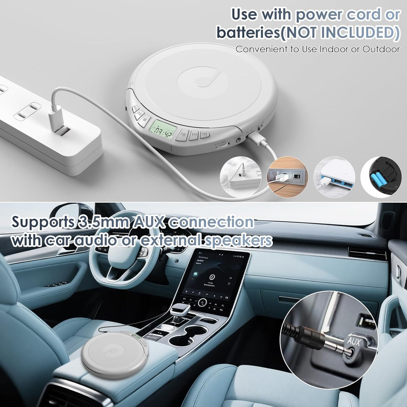 Gueray H01 Portable CD High Quality Sound Player with Free Earphones - GuerayGueray H01 Portable CD High Quality Sound Player with Free Earphones