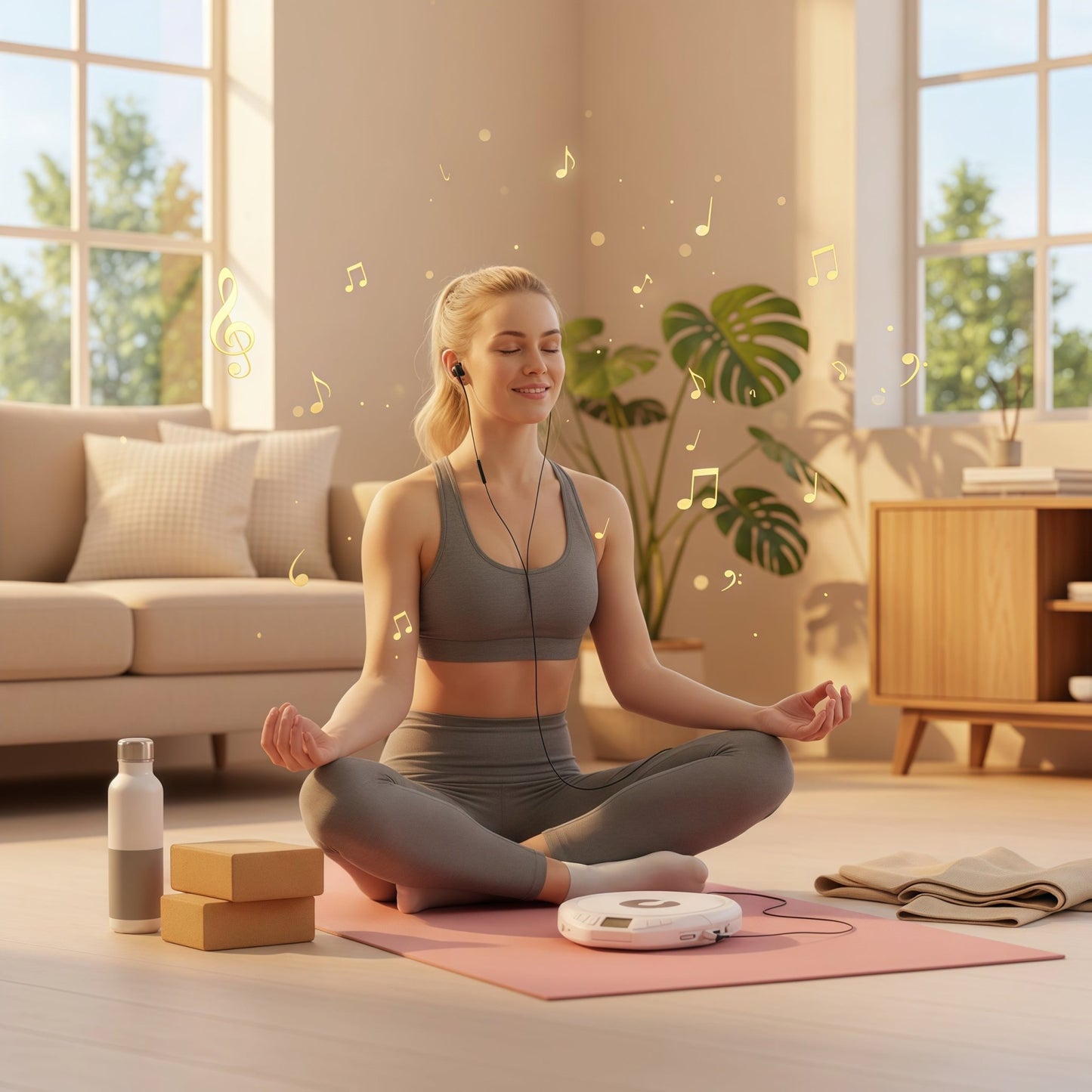 Gueray H01 Portable CD Player High Quality Sound with Free Earphones - GuerayGueray H01 Portable CD Player High Quality Sound with Free Earphones