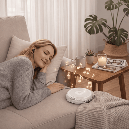 Gueray H01 Portable CD Player High Quality Sound with Free Earphones - GuerayGueray H01 Portable CD Player High Quality Sound with Free Earphones