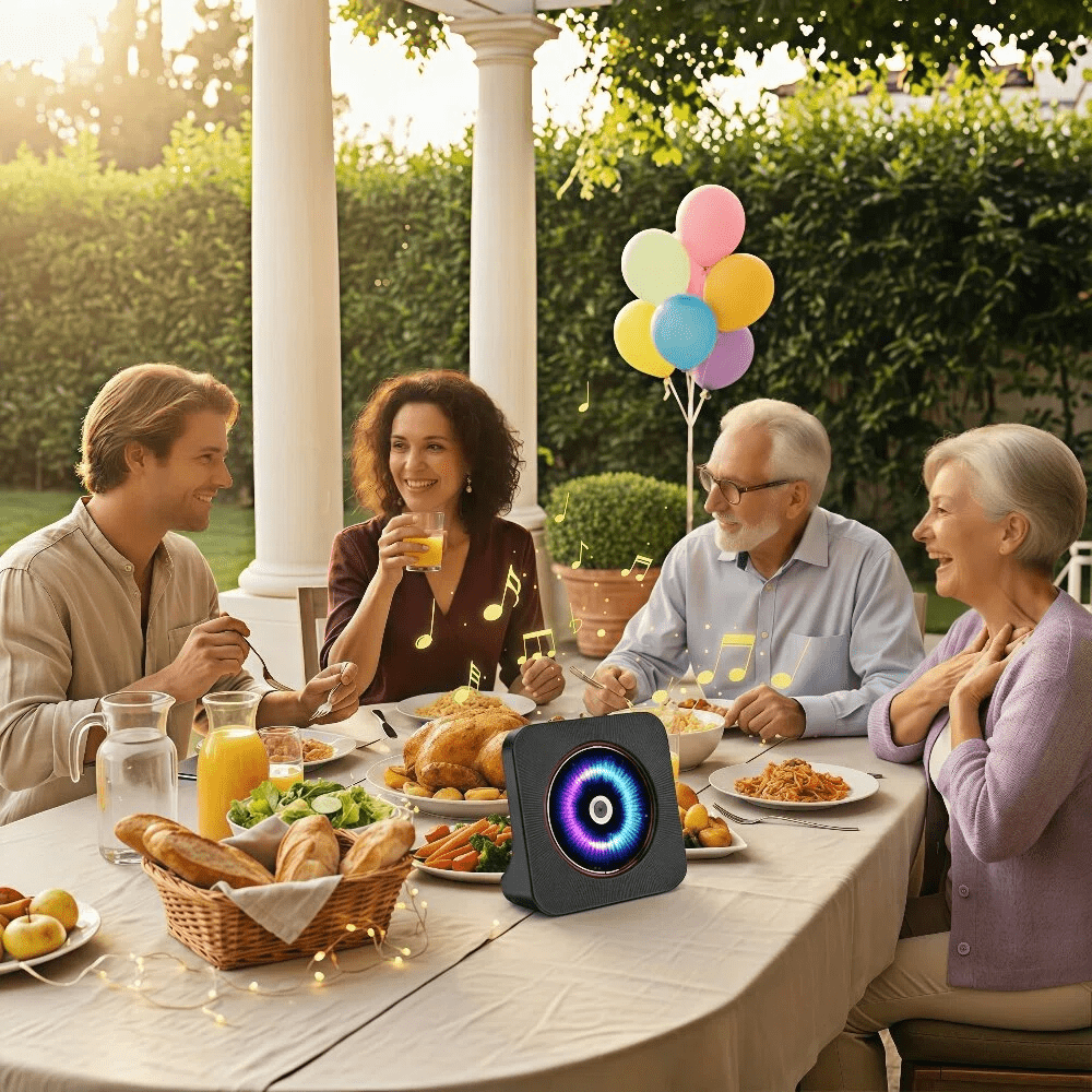 Gueray KC906 CD Player Portable Bluetooth Desktop Black & White - GuerayGueray KC906 CD Player Portable Bluetooth Desktop Black & White