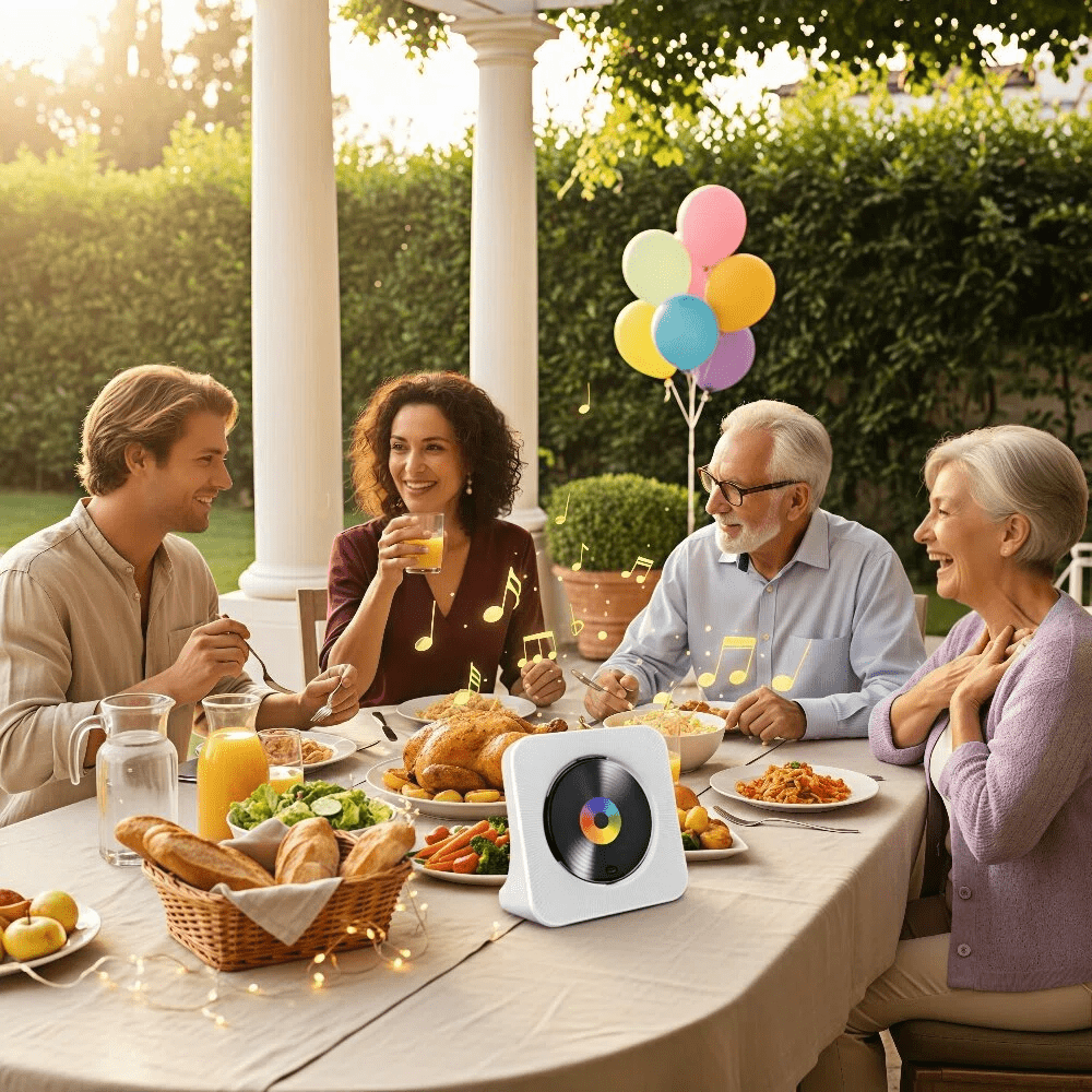 Gueray KC906 Portable Bluetooth CD Player – Desktop Design, High - Quality Sound White - GuerayGueray KC906 Portable Bluetooth CD Player – Desktop Design, High - Quality Sound White