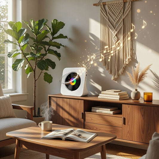 Gueray KC906 Portable Bluetooth CD Player – Desktop Design, High - Quality Sound White - GuerayGueray KC906 Portable Bluetooth CD Player – Desktop Design, High - Quality Sound White