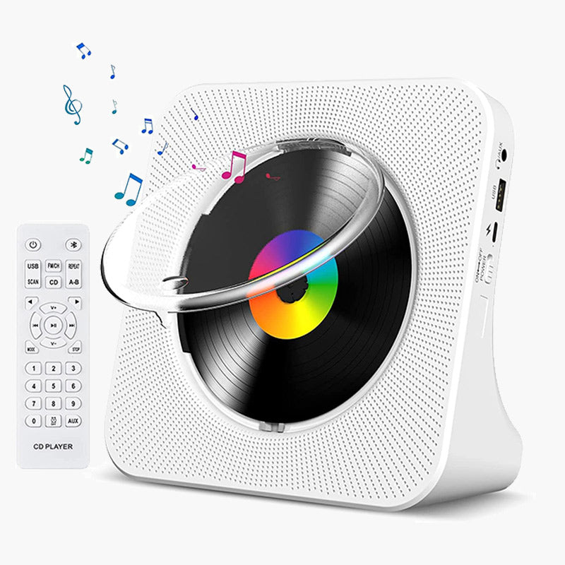 Gueray Portable Bluetooth CD Player – Desktop Design, High - Quality Sound, White - GuerayGueray Portable Bluetooth CD Player – Desktop Design, High - Quality Sound, White