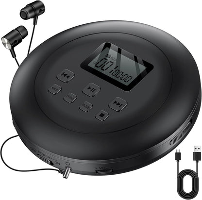 Gueray Portable CD Player Personal with Headphones White - GuerayGueray Portable CD Player Personal with Headphones White