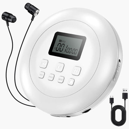 Gueray Portable CD Player Personal with Headphones White - GuerayGueray Portable CD Player Personal with Headphones White