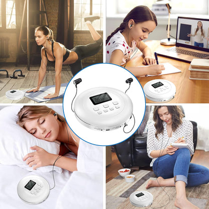 Gueray Portable CD Player Personal with Headphones White - GuerayGueray Portable CD Player Personal with Headphones White