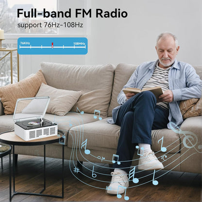 Gueray White CD Player – Bluetooth, Hi - Fi Stereo & FM Radio - GuerayGueray White CD Player – Bluetooth, Hi - Fi Stereo & FM Radio